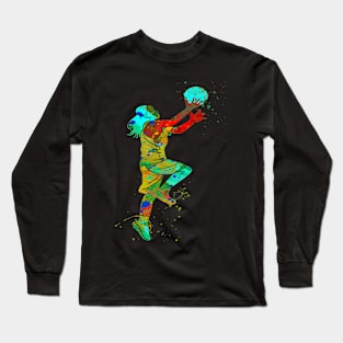 RETRO GIRL BASKETBALL PLAYER Long Sleeve T-Shirt